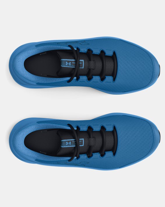 Boys' Grade School UA Charged Pursuit 3 Big Logo Running Shoes, Blue, pdpMainDesktop image number 2